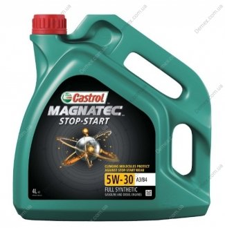 Моторное масло MAGNATEC STOP-START 5W-30 A3/B4 4л CASTROL 5W30 M SS A3B4 4L (фото 1)