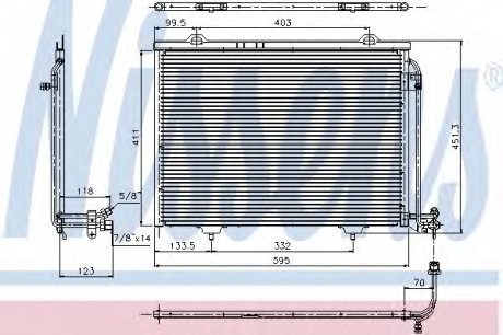 Радиатор кондиционера NISSENS 94282