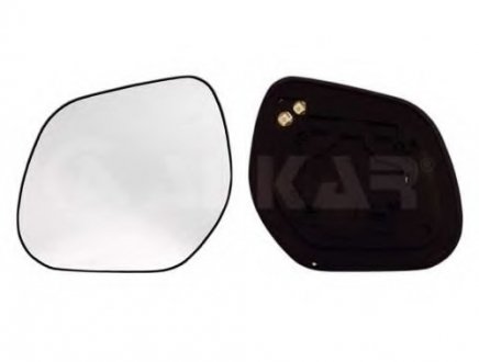 Зеркала держатель левый+стекло, выпуклое, обогрев. ALKAR 6431859 (фото 1)