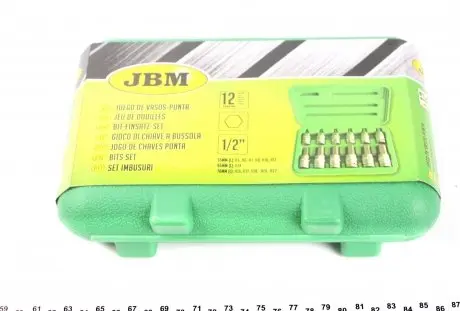 Набір біт 6-гранних 1/2" (12шт) JBM 51260
