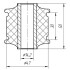 Втулка заднього амортизатора верхня 12*47*30*50 METGUM 24-19 (фото 2)