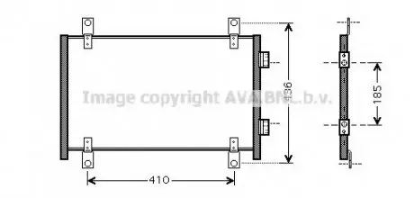 Радиатор кондиционера AVA FTA 5302
