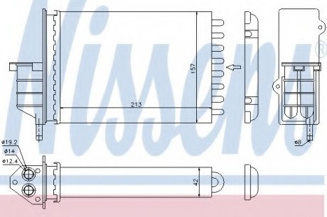 Радіатор опалювача салону NISSENS 71450