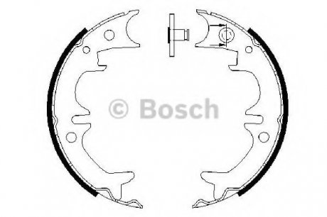 Гальмівні колодки барабанні, к-кт. BOSCH 0 986 487 602 (фото 1)