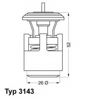 Термостат VW Caddy II-III 1.4-1.6 95-10 WAHLER 3143.87D (фото 1)