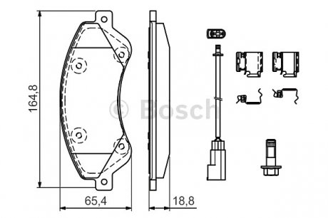 Гальмівні колодки, дискові BOSCH 0 986 494 613