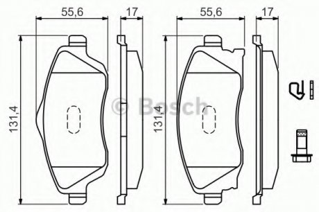 Тормозные колодки дисковые, к-кт. BOSCH 0 986 494 510 (фото 1)