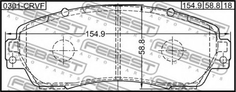 Гальмівні колодки дискові FEBEST 0301-CRVF (фото 1)