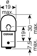Автолампа 5 W, 12 V прозора OSRAM 5007 ULT (фото 1)