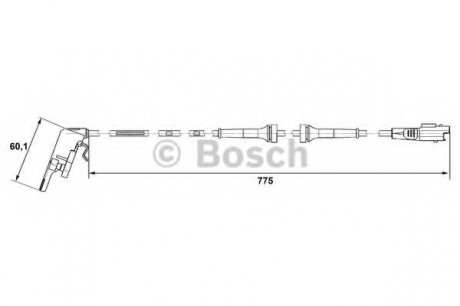 Датчик, частота обертання колеса BOSCH 0 265 007 664 (фото 1)