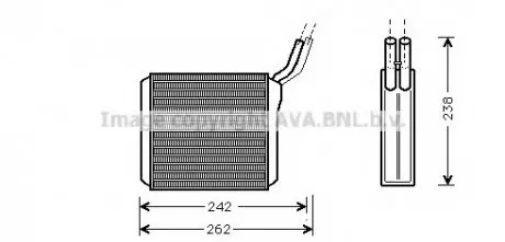 Радиатор печки AVA OL 6205