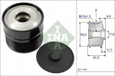 Механізм вільного ходу генератора INA 535 0192 10 (фото 1)