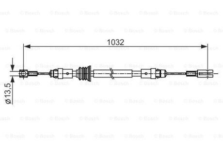 Трос зупиночних гальм 1 987 482 548 BOSCH 1987482548