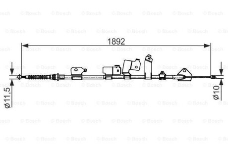 Трос, стояночная тормозная система BOSCH 1987482439