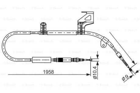 Трос тормозной BOSCH 1987477604