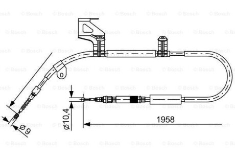 Трос тормозной BOSCH 1987477603