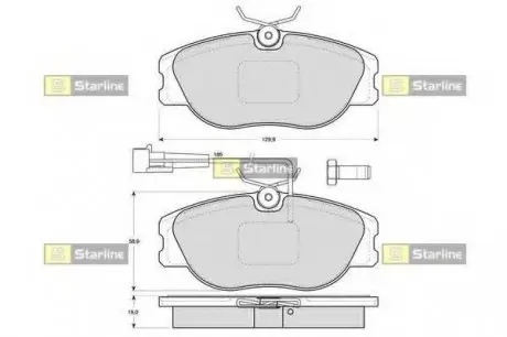 Гальмівні колодки дискові STARLINE BD S279