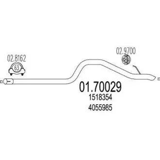 Труба вихлопного газу MTS 01.70029