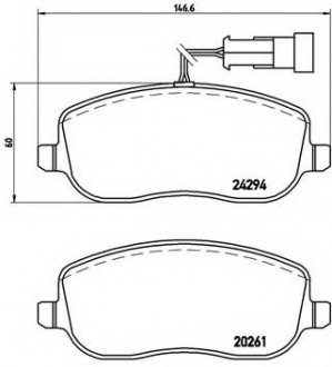 Тормозные колодки BREMBO P23 100 (фото 1)