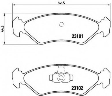 Тормозные колодки BREMBO P24 044