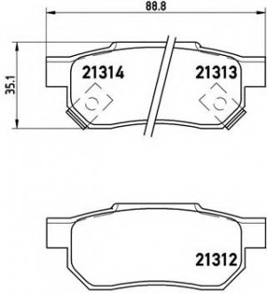 Тормозные колодки BREMBO P28 017