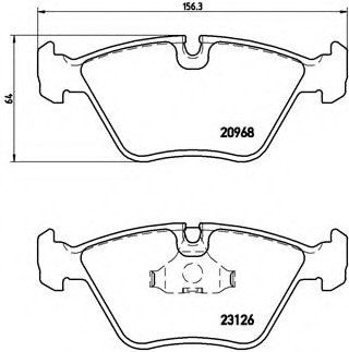 Тормозные колодки BREMBO P36 007