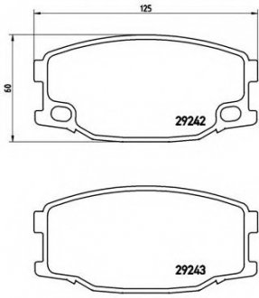 Тормозные колодки BREMBO P54 035