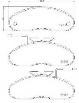 Гальмівні колодки дискові BREMBO P56 019