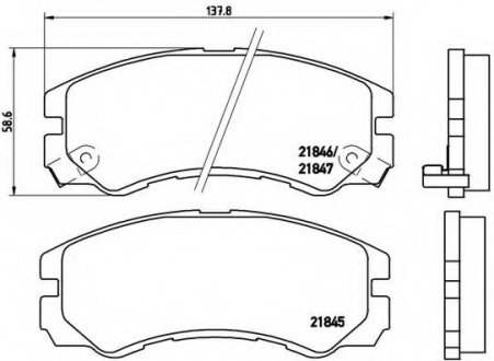 Тормозные колодки BREMBO P59 020