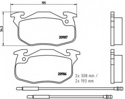 Гальмівні колодки дискові BREMBO P61 044