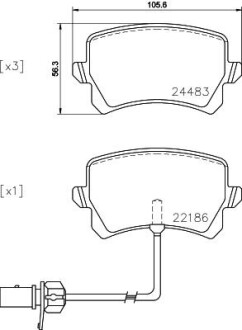 Тормозные колодки BREMBO P85 142