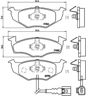 Тормозные колодки BREMBO P85 071 (фото 1)