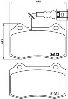 Тормозные колодки BREMBO P85 104