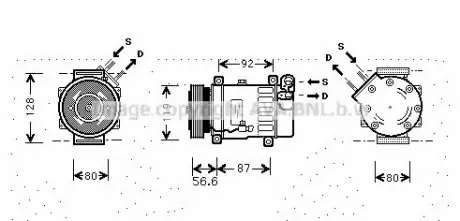 Компрессор C5 / Xsara / 406 / 60799- AVA CNA K238