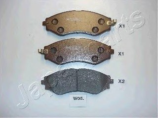 Тормозные колодки JAPANPARTS PA-W05AF (фото 1)