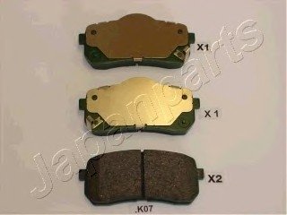 Тормозные колодки JAPANPARTS PP-K07AF (фото 1)