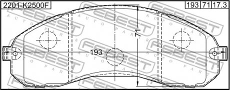 Гальмівні колодки дискові FEBEST 2201-K2500F