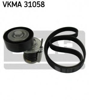 Комплект поліклиновий (ремінь+ролики) SKF VKMA 31058