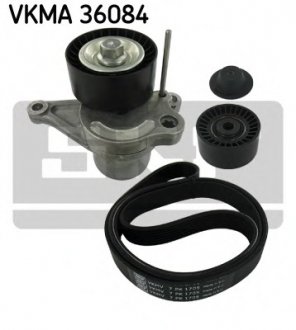 Комплект поліклиновий (ремінь+ролики) SKF VKMA 36084