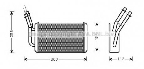 Радиатор печки -AC [OE. 4042575] AVA FD 6316 (фото 1)