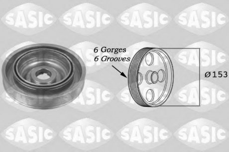 Ременной шкив коленчатого вала SASIC 2150003 (фото 1)