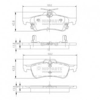 Тормозные колодки NIPPARTS N3612036