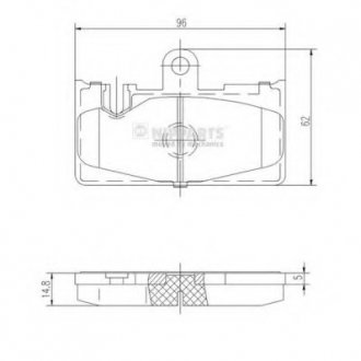 Гальмівні колодки, к-кт. NIPPARTS J3612029