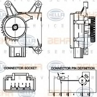 Актуатор, змішувальний клапан HELLA 6NW 351 344-021