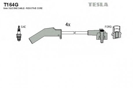 Комплект кабелiв запалювання TESLA T164G