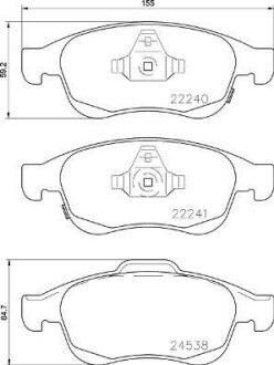 Гальмівні колодки дискові BREMBO P 23 165 (фото 1)