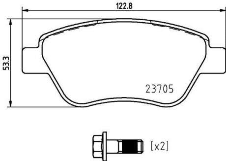 Гальмівні колодки дискові BREMBO P 23 169