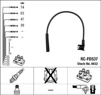 0632 К-т проводов зажигания NGK RC-FD537