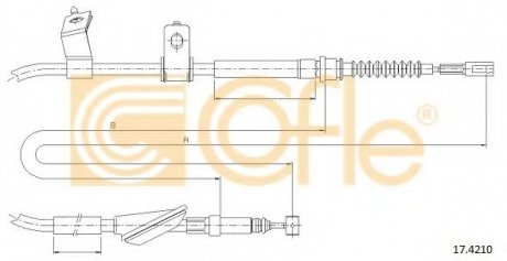 Трос стояночного тормоза COFLE 17.4210