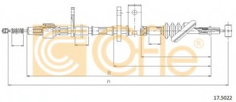 Трос стояночного тормоза COFLE 17.5022
